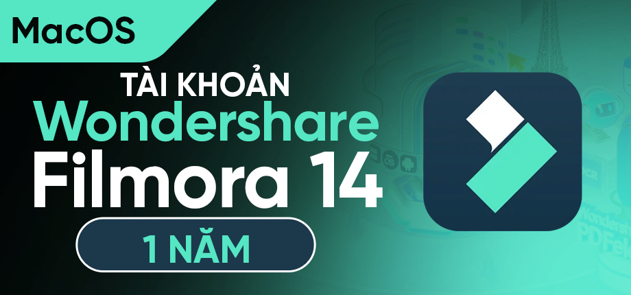 Tài khoản Wondershare Filmora 14 (1 năm) - MacOS